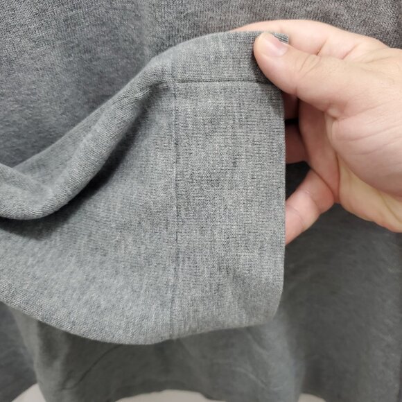 Lands' End Women's Gray Basic 100% Cotton Classic V-Neck Sweater Size L (14-16) - Picture 3 of 8